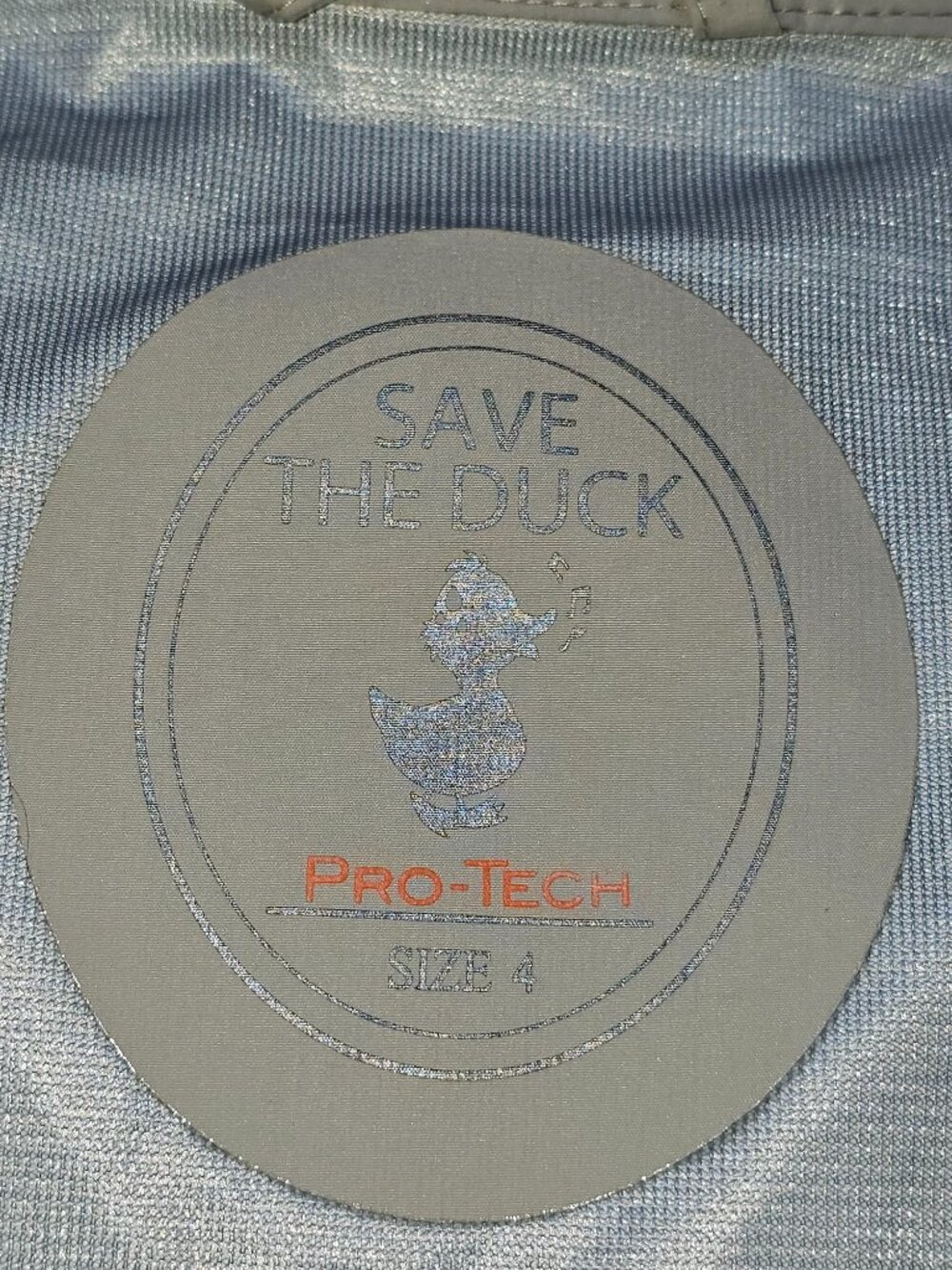 NWT Save The Duck Women's Beige Pro-Tech Waterproof Hooded Jacket Size 4 2616 - Picture 6 of 13